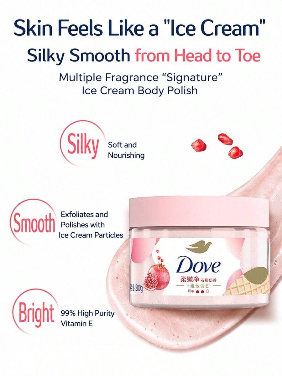 Dove Body Polish With Pomegranate & Shea Butter,Exfoliating Body Scrub For Soft Skin,280G,1Pc - Pomegranate Seed and Shea Butter - View 1