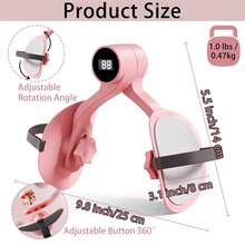 D&M Entrenador inteligente para el suelo pélvico, equipado con un contador digital ajustable de 360°, dispositivo diseñado específicamente para fortalecer las piernas y los glúteos, ideal para la recuperación posparto y ejercicios en casa. - Rosa - Ver 10