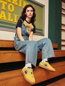 Kappa TIFO Retro Versatile Training Shoes Sports Casual Sneakers - Ceylon Yellow/Black - View 7