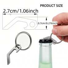 1/2/3pcs Mini Bottle Opener Keychain, Portable Pocket Beer Opener, Lightweight Key Ring Tool, Suitable For Camping, Travel, Outdoor Activities And Daily Home Use - Multicolor - View 4