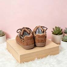 Unisex Kids' Vintage German Training Shoes, New Style Children's Shoes, Fashionable Versatile Leopard Print Soft Sole Non-Slip Shoes - Brown - View 2
