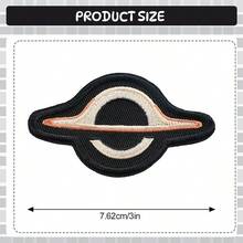 RHUAGYP 1pc Black Hole Shaped Embroidered Patch, Universe Celestial Theme Badge, Suitable For Astronomy And Space Enthusiasts, Unique Space Planet Pattern Fabric Patch, Applicable For Jackets, Backpacks, Hats And Clothing DIY Decoration - Multicolor - View 3