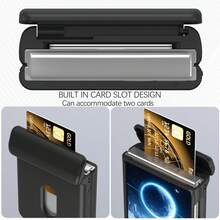Funda de teléfono a prueba de golpes con ranura para tarjeta compatible con teléfonos plegables, resistente al agua, a prueba de caídas y a los arañazos, con cobertura completa - Negro - Ver 4