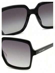 Yves Saint Laurent Fashionable Black Retro Square Glasses For Women, Suitable For Vacation And Daily Wear - Black - View 5