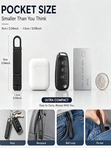 Portable Foldable Phone Stand, Mini Keychain Phone Holder With Spring Clip, Compact Travel Support Stand, Compatible With All Smartphones Under 20.32cm, Ideal Office Accessory, Travel Accessory, Perfect Birthday Gift For Friends And Family, College Essential - Multicolor - View 8
