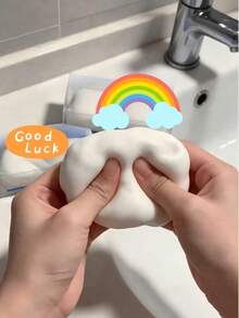 1pc Handmade Squeezable Soap Squishy Ball With Sound, Soft Handmade Stress Relief Toy, Anxiety Relief, Fidget Toy, Hand Pressure Relief, Best Gift For Birthday Party Christmas Valentine's Day, ASMR Toy - Multicolor - View 5