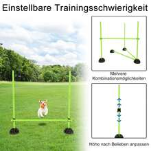 Agility Hürdenset Sprungstangen‑Set, multifunktionales Trainingsgerät für Koordinations‑ und Geschwindigkeitstraining - Grün - Übersicht 3