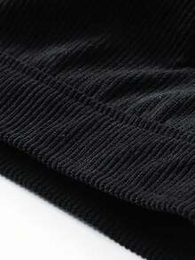 Men's Autumn/Winter Corduroy Jacket, Loose Casual Fashion Lightweight Jacket - Black - View 6