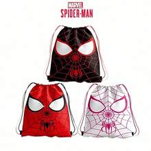 Disney 3pcs Spider-Man Drawstring Backpack Bag, Portable Storage Bag, Polyester Hand-Carry Drawstring Bag, Outdoor Backpack, Reusable Storage Bag, Suitable For Daily Use, Gifts, Weddings And Party Favors | Canvas Material With Adjustable Drawstring, Perfect For Storing Clothes, Underwear And Shoes, Also Suitable For Handmade DIY, Bridal Shower Gifts And Display Packaging! - A - View 2
