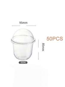 Viral U-Shaped Bobo Cup Disposable Fruit Yogurt Pudding Dessert Cake Ice Cream Bubble Tea Cup With Lid - Transparent - View 9