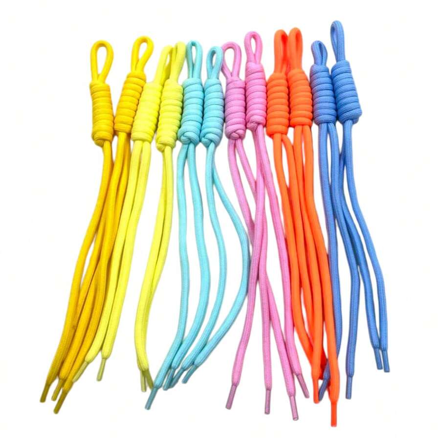 20/15/10/5/1pc Handmade Woven Colorful Nylon Rope Knot Keychain, Phone Charm, Bag Pendant - Fashion Wrist Strap Keychain With Carabiner, Woven Lanyard Suitable For Keys, Bag Charms, Key Rings, Wallet Decoration And Car Accessories, Random Color
