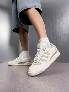 Adidas Men's Women's FORUM LOW CL Retro Colorblock Casual Everyday Minimalist Sneakers LA3797 - Apricot - View 11