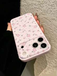 1 buah Casing Ponsel Motif Bunga Polkadot Lembut, Kompatibel dengan iPhone 17 Pro Max, 16 Pro, 15, 14, 13, Gaya yang Lembut, Desain Niche Fresh Girl, Pelindung Anti Guncangan, Gaya Korea - Berwarna merah muda - View 4