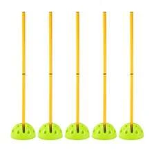 Shoze 5‑Piece Agility Training Kit, Removable Splicable Slalom Equipment For Speed Footwork And Lateral Drills, Portable Gear For Football, Rugby, Baseball And Various Team Sports - Green - View 1