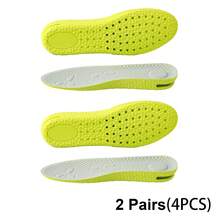 COSYLEE 2 Pairs/4 Pieces Air Cushion Height Increasing Insoles, Latex High Elasticity Shock Absorbing Breathable Shoe Pads - 2 Pairs - Green - View 22
