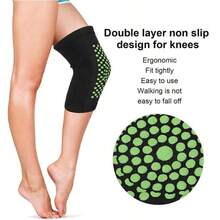 Mugwort Self-Heating Knee Pad, Thermal Knee Support, Suitable For Knee Joint Warmth And Cold Protection In Autumn/Winter, Yoga Pilates Home Exercise Fitness Protection - Black - View 7