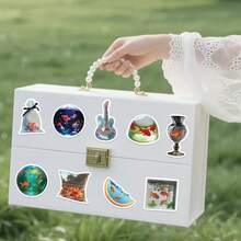 50pcs Kawaii Goldfish Stickers Fish Tank Aesthetic Decals For Laptop Guitar Skateboard Ocean Enthusiasts Creative Stickers - Multicolor - View 11
