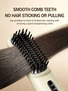 2000mAh Wireless Electric Hair Straightening Comb, Rechargeable Travel Size Straightening Comb, Portable Mini Styling Comb, Suitable For Home And Travel - Multicolor - View 7