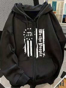 Impala USUGO Streetwear Chamarra Térmica Hombre Con Capucha Casual Cómodo Ropa Hombre Básico Amplio Oversize Canguro Con Forro Ropa Masculina Moderna Para Invierno Envío Desde México - Negro - Ver 1