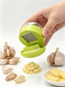 1Pc Manual Garlic Press Mincer, Multi‑Functional Garlic Chopper Slicer Grinder, Compact Portable Kitchen Cooking Utensil, Easy To Clean Household Gadget, For Home Kitchen Travel Outdoor Use, Practical Gift For Cooking Lovers - Multicolor - View 9