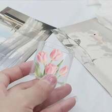 3pcs Light Pink Tulip Pattern, Suitable For IPhone 20W/18W Charger - Multicolor - View 2