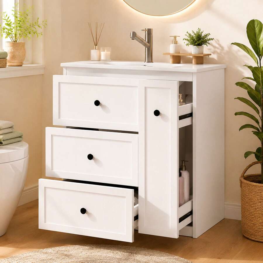 Furniture White 76 X 46 X 82 Cm - 白色 - 查看 1