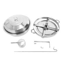 Gladney Round Stainless Steel Chafing Dish 7.5L Silver Buffet Warmer With Lid For Parties And Catering - Silver - View 9
