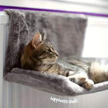 4-Season Hanging Cat Hammock, Radiator Cat Bed, Comfortable Soft Removable Washable Cat Hammock For Sleeping, Suitable For Cats Up To 12kg, Applicable To Stairs, Railings, Windows And More - 45*30*24.5cm - View 9