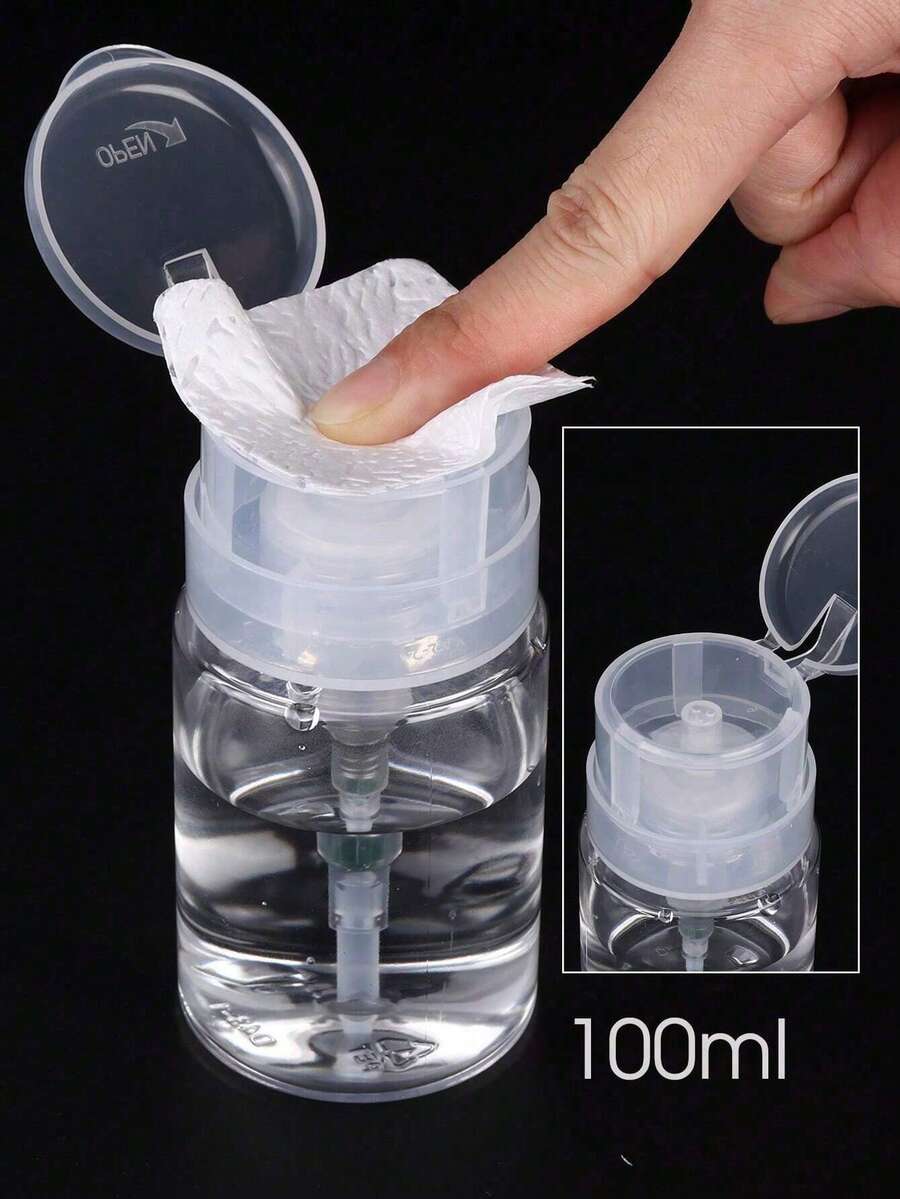 空壓泵瓶 100ml 迷你壓泵分裝瓶,適用於指甲油卸除液,旅行尺寸噴霧瓶,迷你香水旅行分裝瓶 - 無色 - 查看 1