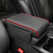 Artificial Leather Car Armrest Box Pad Center Console Arm Rest Protector Cover With Storage Pocket Elbow Rest Cushion - Multicolor - View 11