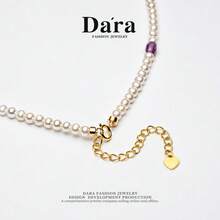 DARA S925 Sterling Silver Freshwater Pearl Necklace, 3-4mm White Near-Round High-Luster Pearls, Luxury Gift Box For Women - Multicolor - View 6