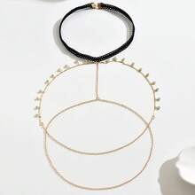 1pc All-Match Women's Adjustable Leg Chain, European And American Style Versatile Long Dress Body Jewelry Chain - H0036G - View 5