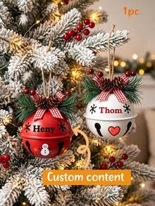 MerexSync Personalized Christmas Bell Ornament, Customized 2026 Bell Souvenir, Letter Combination Christmas Tree Decor Ball, Ornament Ball With Family Tree Pattern, Family Memorial Decoration, Holiday Decor Gift, Christmas Ornament, Christmas Gift - Multicolor - View 4