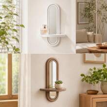Arched Mirror Wooden Wall Hanging Shelf, Wall Decor Storage Rack, Suitable For Entryway, Bedroom, Living Room - View 8