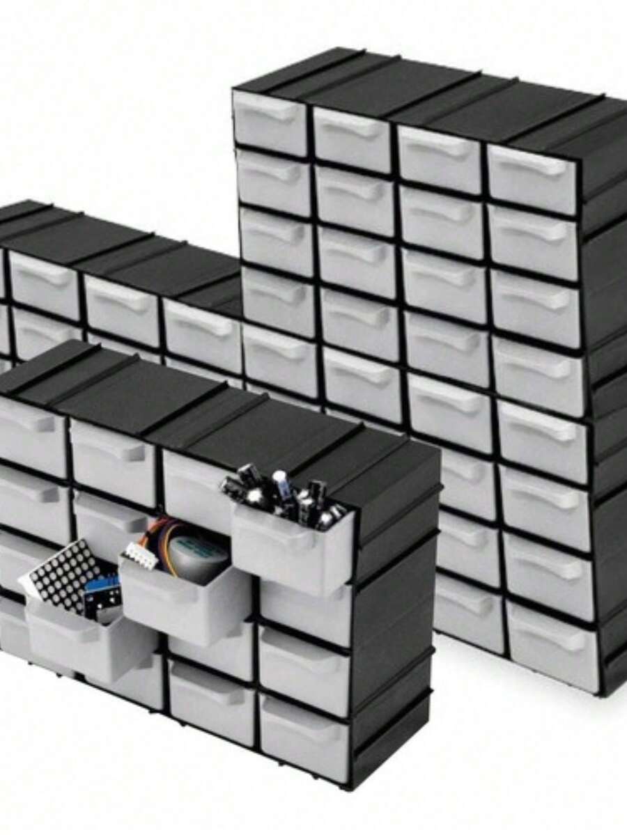 Porta Parafusos Buchas Organizador Caixa 16 Gavetas Pequeno - damasco - Visão 1
