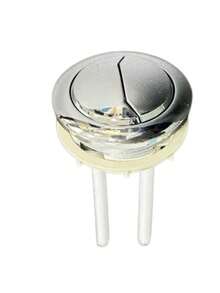 1pc Toilet Water Tank Dual Flush Button Switch, Universal Toilet Push Button Accessory, Glossy Electroplated Rust-Proof Panel, With Extended Threaded Screw - A - View 7