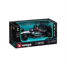 Burago - Mercedes AMG Petronas W15 Lewis Hamilton #44 2024 - 真實 1:43 比例模型車,由 Lewis Hamilton 駕駛,Mercedes 官方授權,建議 3 歲以上使用 - F1 W15 #44 - 查看 4