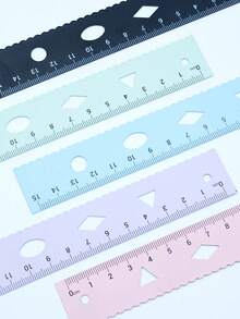 4pcs/Set Multifunctional Geometric Ruler Set Protractor Triangle Ruler Straight Ruler ,Specialized Rulers For Measuring And Drafting, An Ideal Choice For Schools, Offices, And Woodworking. Multi-Functional, Resistant To Bending, With Clear Markings - A - View 5