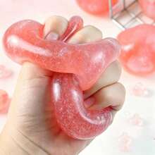 1pc Peach Ice Cream Ball - Soft Touch - Anxiety Relief - Stress Relief Toy - Birthday - Party - Halloween - Best Gift - Multicolor - View 2