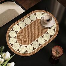 Kitchen Dish Drying Mat, Table Mat, Absorbent Mat, Countertop Tableware Mat, Bowl & Plate Drying Mat, Coffee Mat, 3.6mm Thickness - Multi-circle Woven - View 2