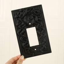 1pc 3D Printed Plastic Gothic Style Switch Panel, Halloween Octopus Medusa Creative Wall Decor Personalized Outlet Cover - Multicolor - View 6