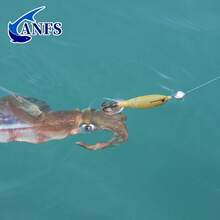 ANFS 5pcs Premium Horizontal Shrimp Squid Jig Kit -Saltwater Fishing Lures Shrimp Prawn Lures For Cuttlefish Octopus - Multicolor - View 9