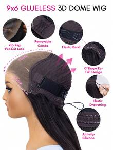ISEE HAIR Wear Go 9x6 Transparent Lace Front Wig, Pre-Bleached Knots, 180% Density, Natural Color, 10-14 Inch Lace Front Wig, Pre-Plucked, Silky Everyday Wear, High Quality, For Women - SNatural - View 6