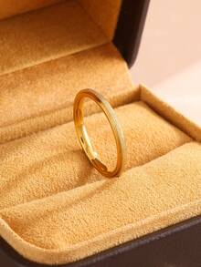 1/4件組女款奢華鋯石星形與愛心設計寬版可疊戴戒指，附鎖扣，適合秋季約會派對日常佩戴的珠寶禮物 - 金色E - 查看 7