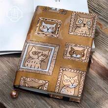 Pharaoh's Cat, Vintage Creative Interesting Notebook, Premium Fabric Cover Personalized Planner, Handmade Original Personalized Notebook, Cute Cat Fabric Diary, Collectible Notebook, Collectible Planner - Cat Notebook - View 12