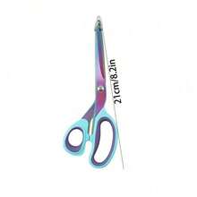1/3pcs Scissors Set, Sharp Stainless Steel Fabric Craft Scissors, Comfortable Soft Grip Handle, Multi-Purpose Cutting Tool For Sewing, Tailoring, Embroidery, Scrapbooking, Office, Home, Art DIY, Iridescent Titanium Coated, Sewing Gift - A- electroplating color - View 12