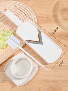 Multifunctional Handheld Slicer, Stainless Steel V-Shaped Blade, Comfortable Grip, Easy To Clean, Kitchen Salad Preparation Tool, No Power Needed To Slice Cabbage - Multicolor - View 11