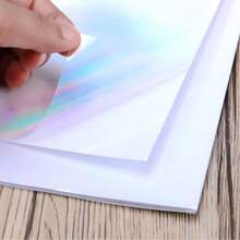 1 Roll Of 200*21 Cm Holographic Rainbow Transparent Self-Covering Cold-Pressed Film | Waterproof And Self-Adhesive, Suitable For DIY Home Decoration, Decorative Protection Photos, Stickers - 200*21cm-rainbow - View 7