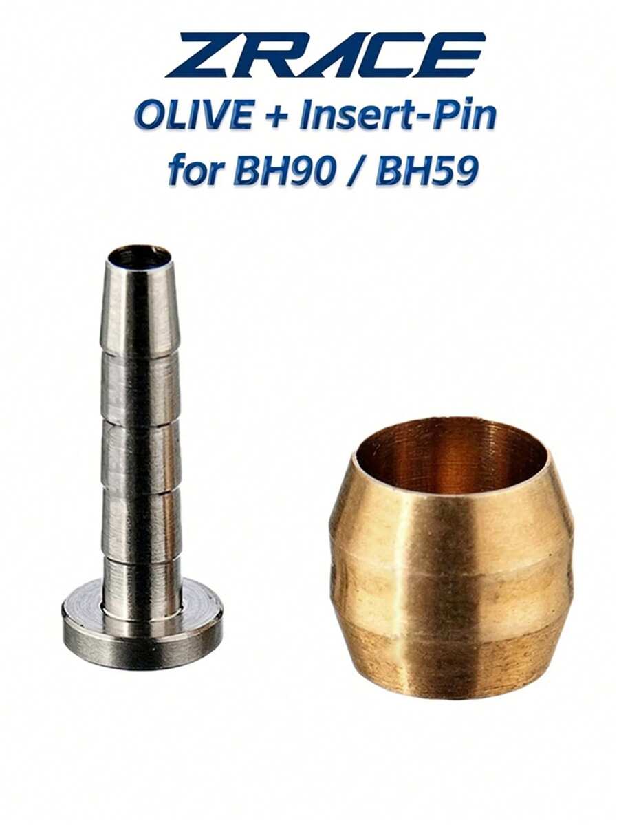 ZRACE Brake Hose Connector Kit Compatible With BH90/BH59 - Includes Olive Head + Pin, Bicycle Disc Brake Hydraulic Hose Connector Replacement Parts - Ginger - View 1
