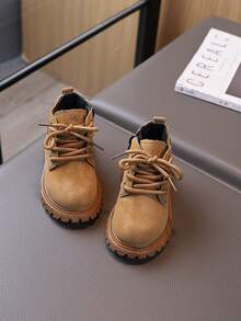 1 Pair New Style Kids Soft Sole Boots, Comfortable And Fashionable For Boys - Camel - View 4